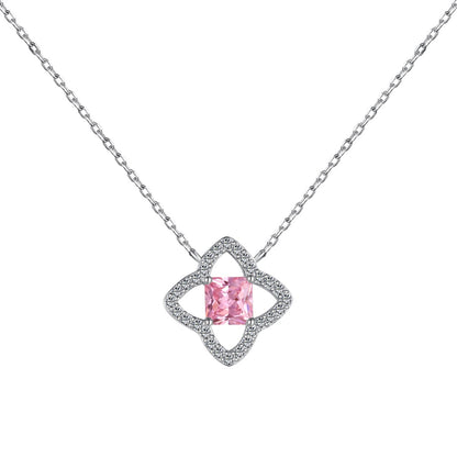 [ECHO ]Exquisite Flower Shape Princess Cut Necklace