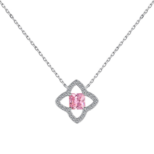 [ECHO ]Exquisite Flower Shape Princess Cut Necklace