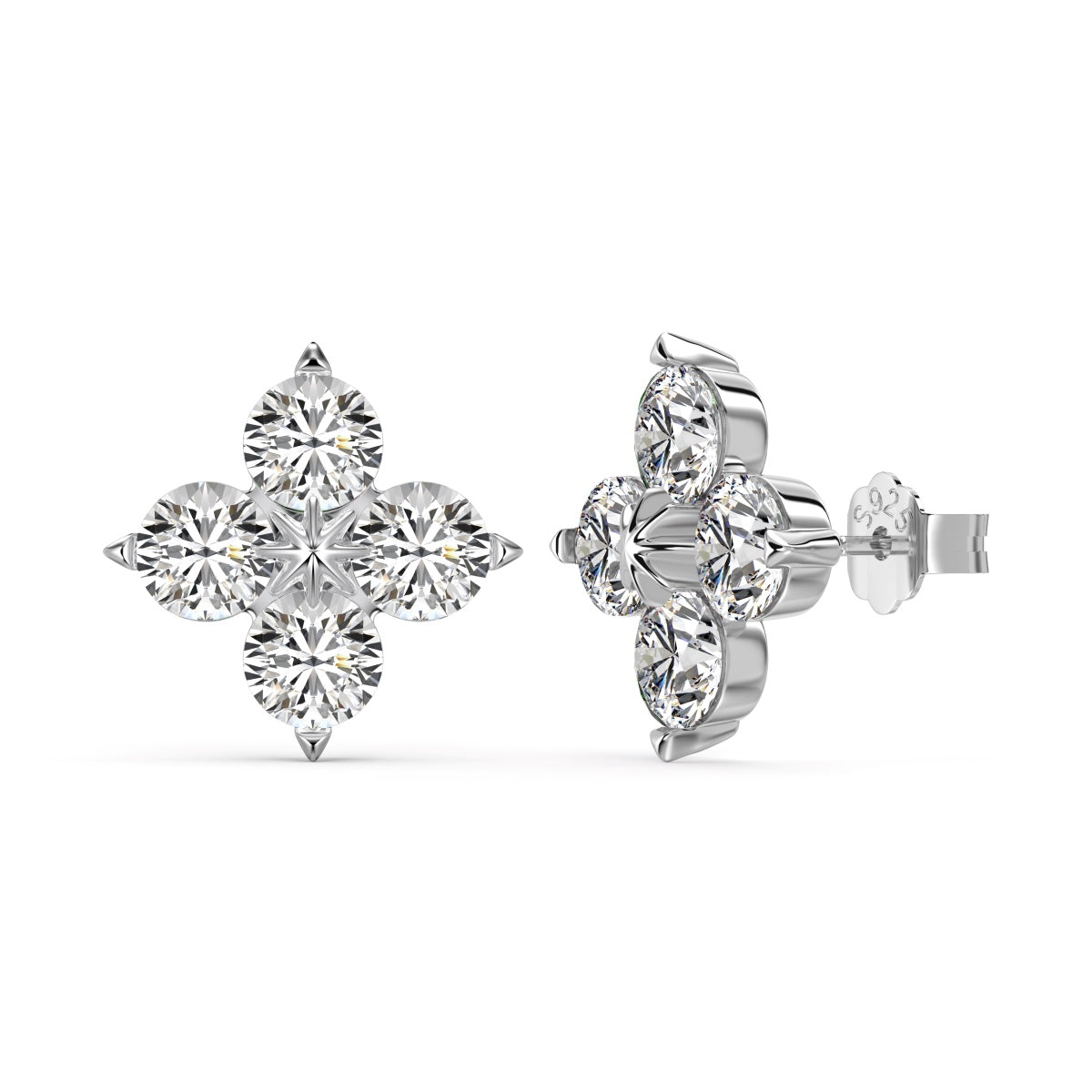 [ECHO ]Four-Leaf Clover Eight-Pointed Star Earrings