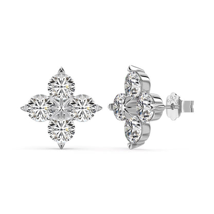 [ECHO ]Four-Leaf Clover Eight-Pointed Star Earrings