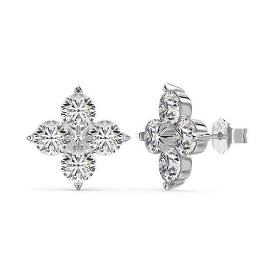 [ECHO ]Four-Leaf Clover Eight-Pointed Star Earrings