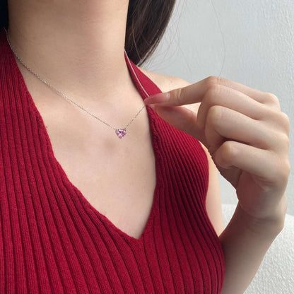 [ECHO ]6.0 carat Radiant Heart Shape Necklace