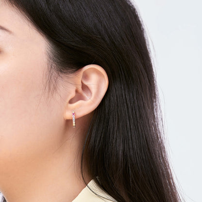 [ECHO ]Radiant Colorful Round Cut Earrings