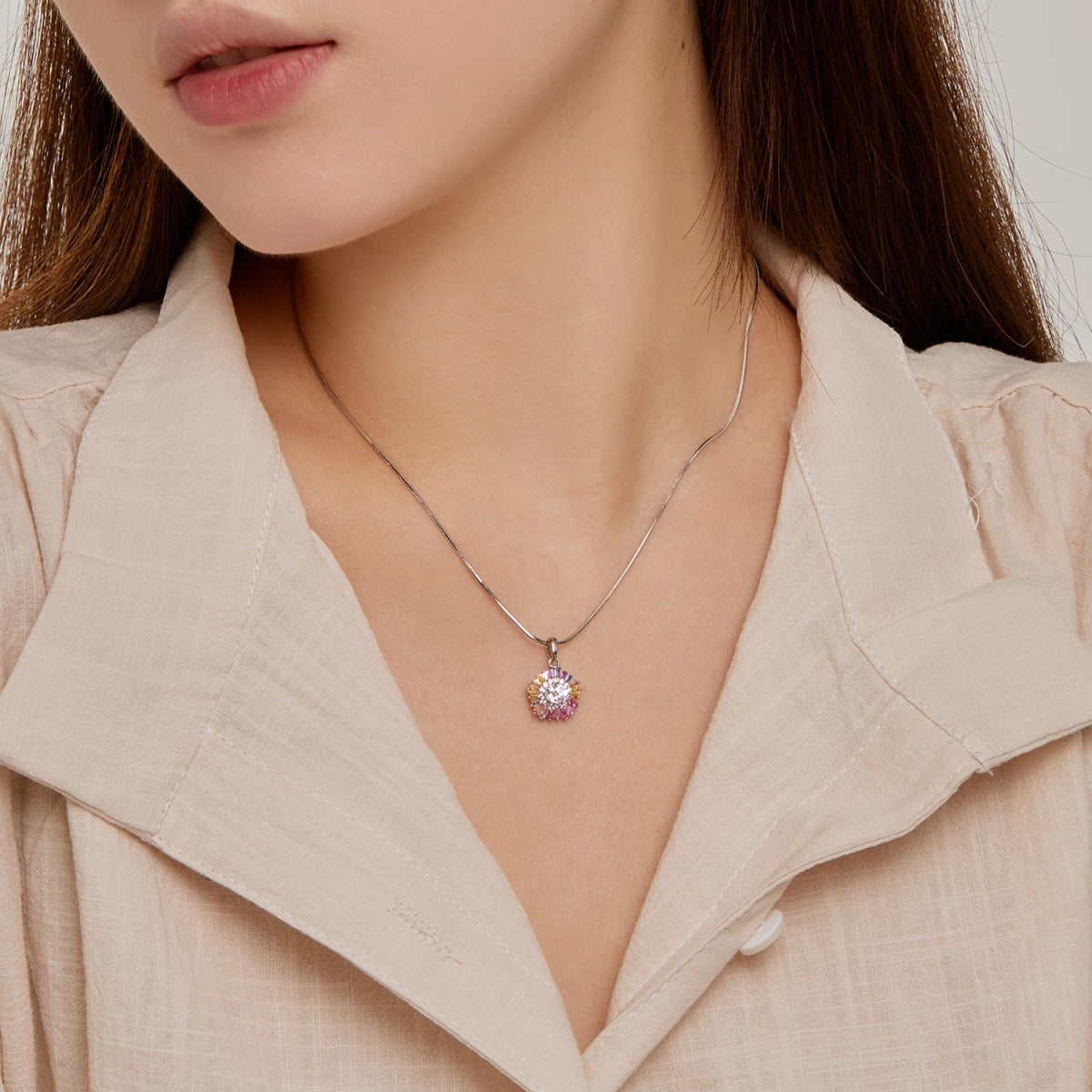 [ECHO ]Charming Flower Colorful Necklace