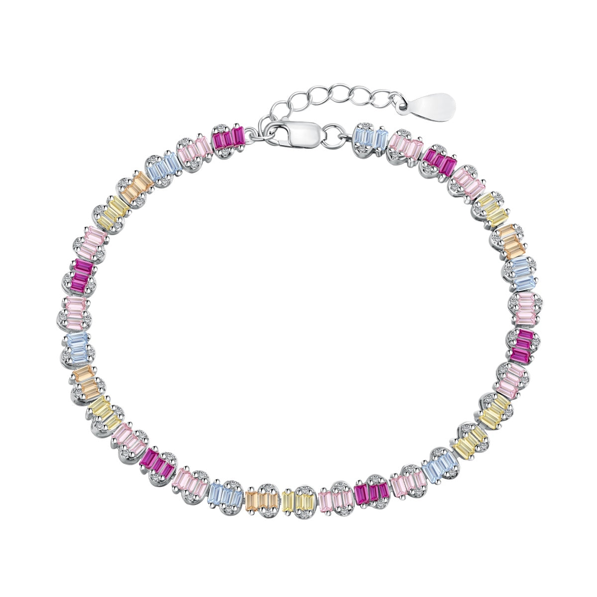 [ECHO ]Delicate Colorful Emerald Cut Party Bracelet