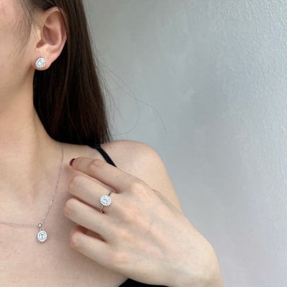 [ECHO ]Delicate Radiant Oval Cut Daily Earrings