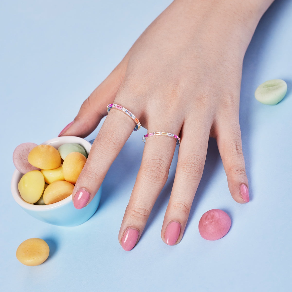 [ECHO ]Lively In Shades Elegant Radiant Cut Daily Ring