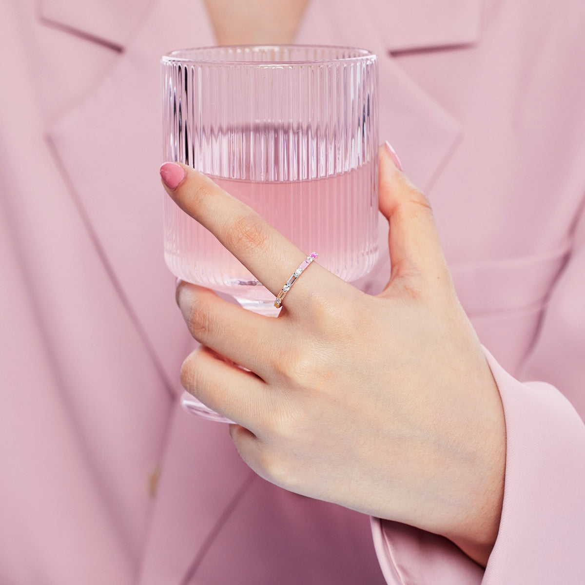 [ECHO ]Lively In Shades Elegant Radiant Cut Daily Ring
