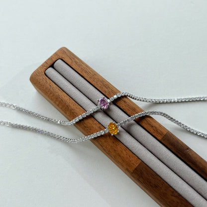[ECHO ]0.75 Carat Exquisite Oval Cut Daily Bracelet