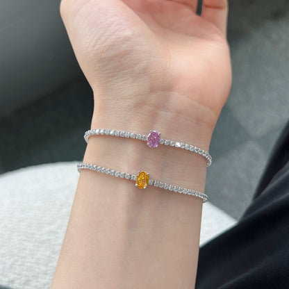[ECHO ]0.75 Carat Exquisite Oval Cut Daily Bracelet