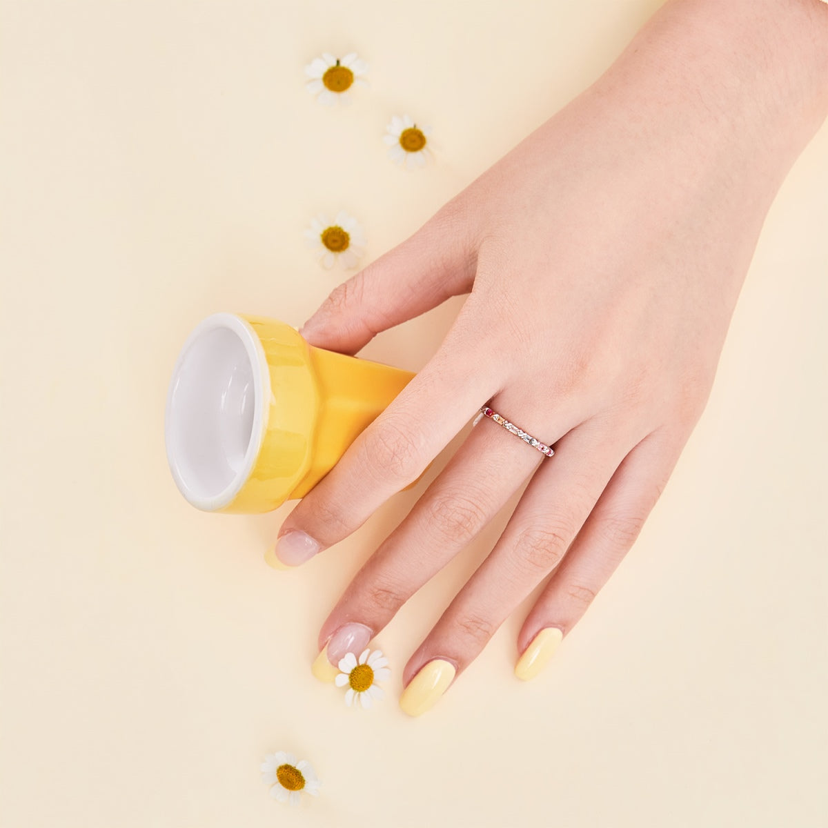 [ECHO ]Charming Colorful Round Cut Daily Ring