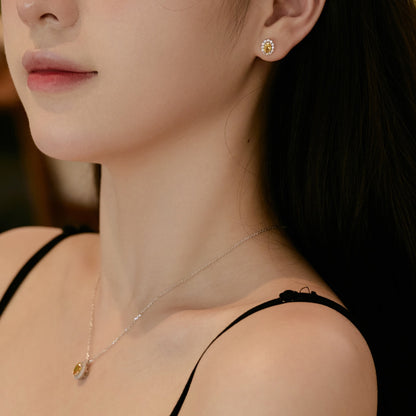 [ECHO ]Delicate Unique Oval Cut Daily Earrings