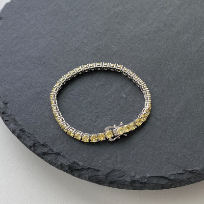 [ECHO ]Ornate Dazzling Round Cut Tennis Bracelet
