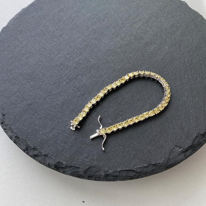 [ECHO ]Ornate Dazzling Round Cut Tennis Bracelet