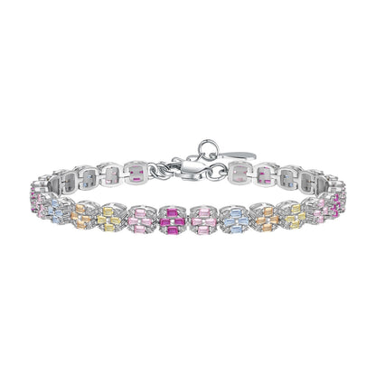 [ECHO ]Delicate Colorful Emerald Cut Daily Bracelet