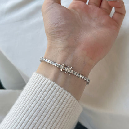[ECHO ]Dainty Charming Round Cut Tennis Bracelet