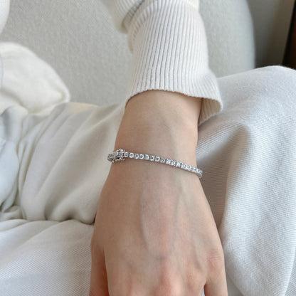 [ECHO ]Dainty Charming Round Cut Tennis Bracelet