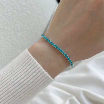 [ECHO ]Dainty Charming Round Cut Tennis Bracelet