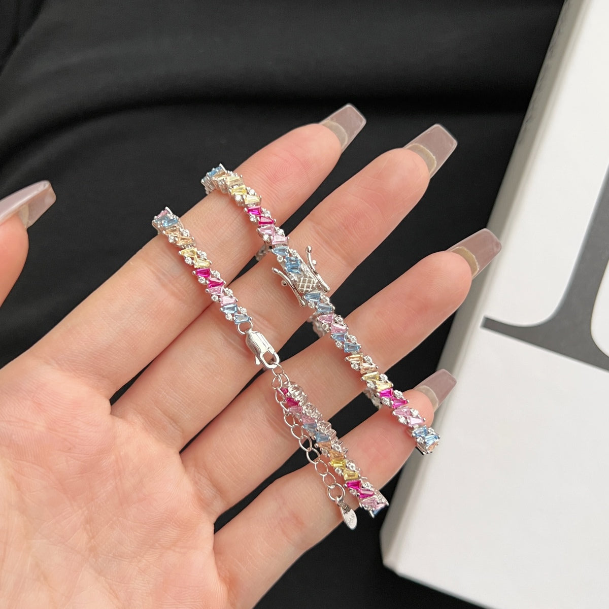 [ECHO ]Ornate Sparkling Multi Cut Party Bracelet