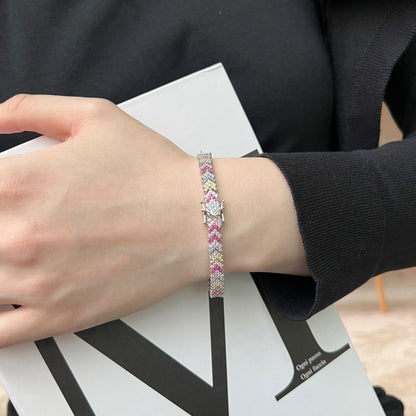 [ECHO ]Ornate Sparkling Round Cut Party Bracelet