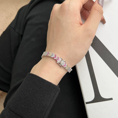 [ECHO ]Ornate Sparkling Round Cut Party Bracelet