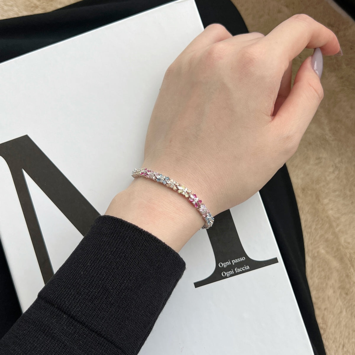 [ECHO ]Radiant Colorful Emerald Cut Party Bracelet