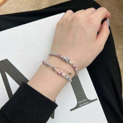 [ECHO ]Radiant Colorful Emerald Cut Party Bracelet