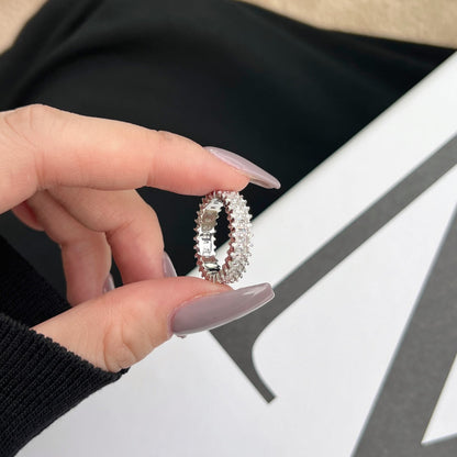 [ECHO ]Splashy Ornate Emerald Cut Cocktail Ring