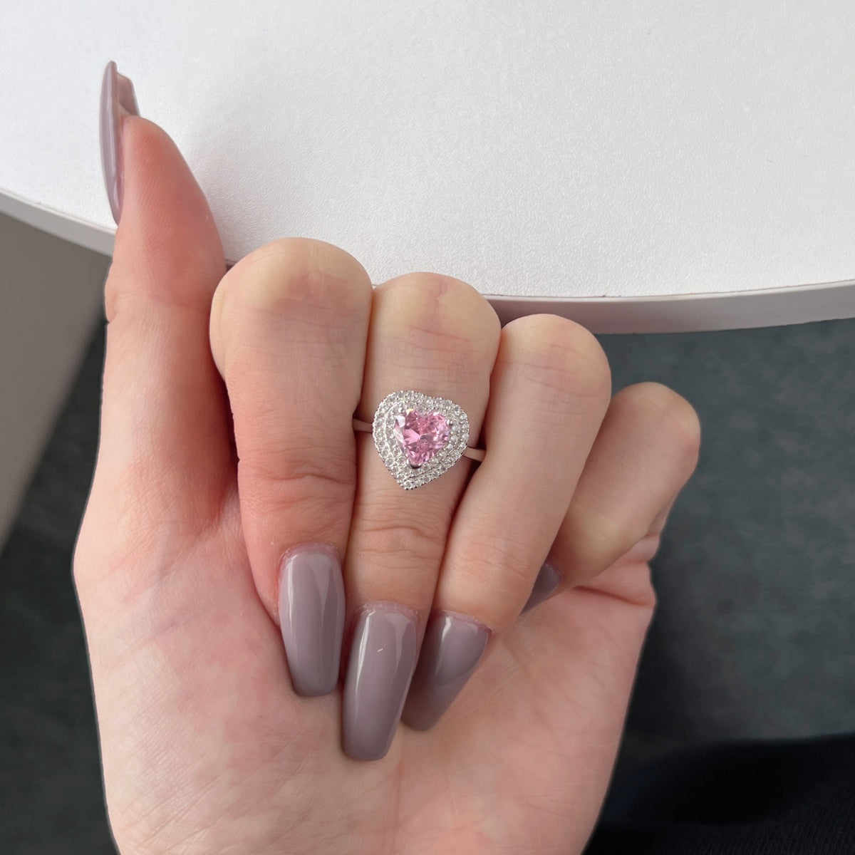 [ECHO ]Delicate Ebullient Heart Shape Wedding Ring