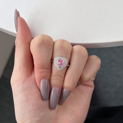 [ECHO ]Delicate Ebullient Heart Shape Wedding Ring