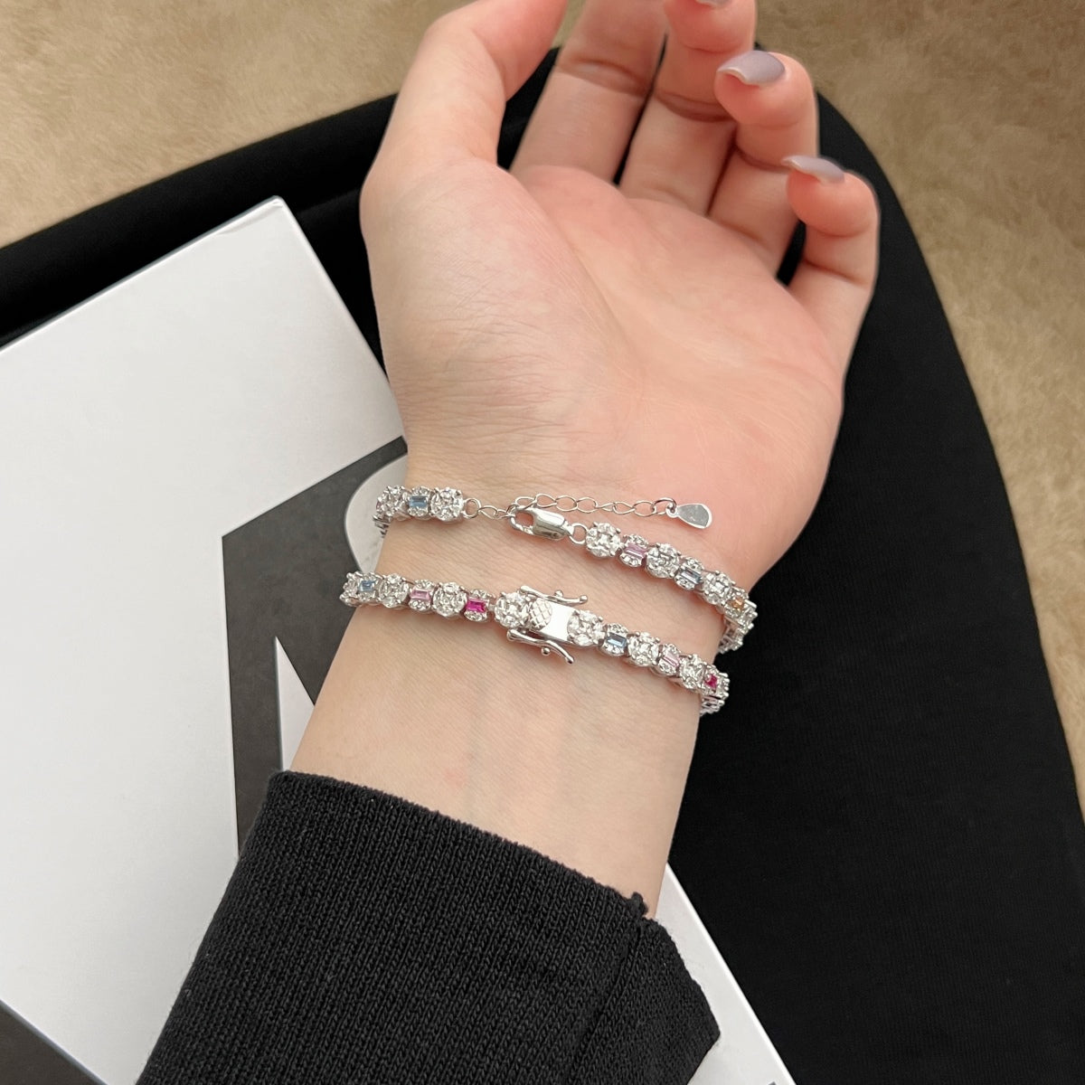 [ECHO ]Dazzling Radiant Multi Cut Daily Bracelet