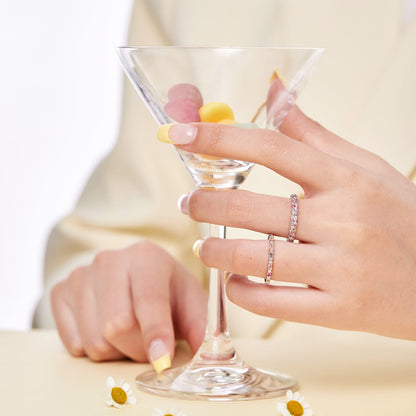 [ECHO ]Dainty Ebullient Round Cut Daily Ring