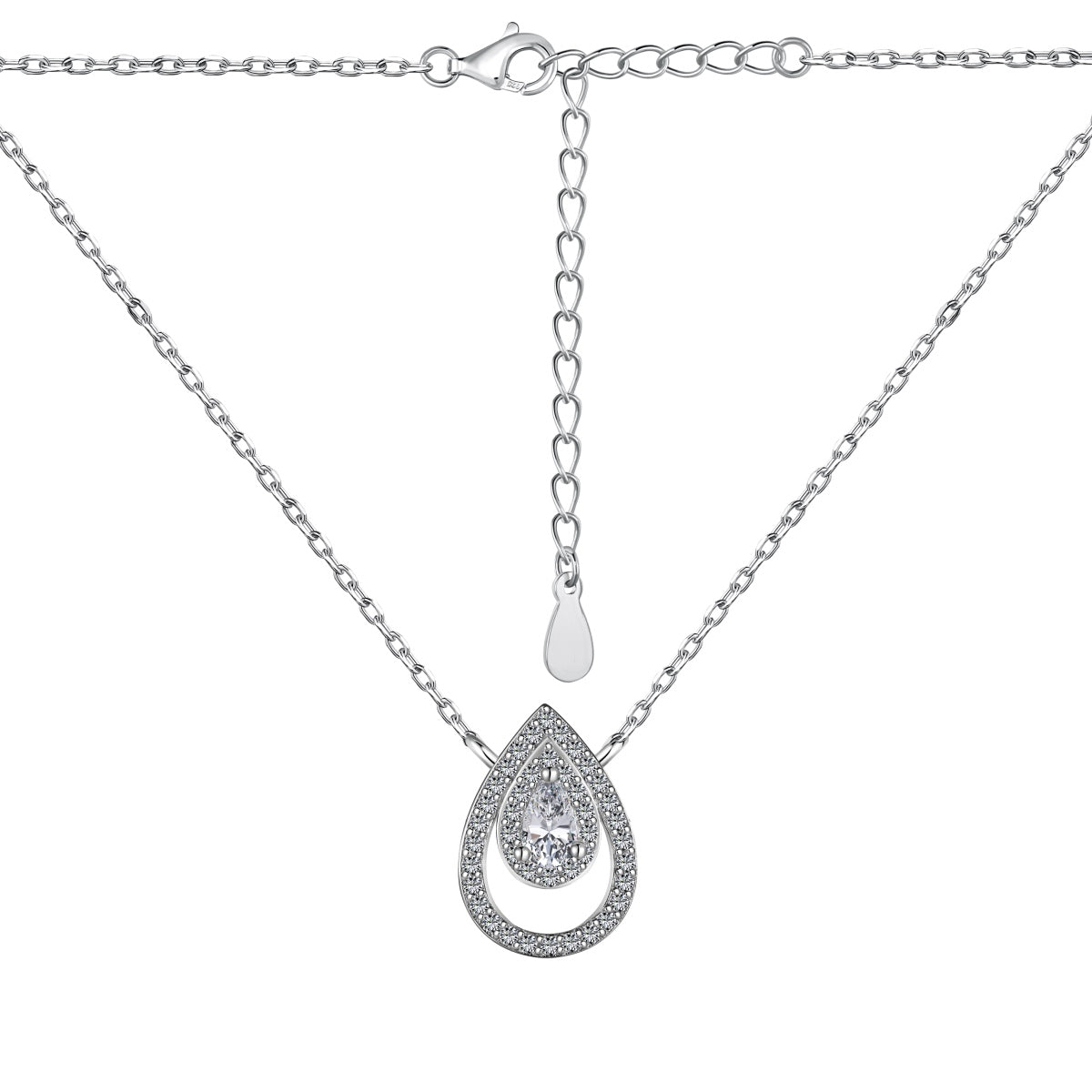 [ECHO ]Sparkling Pear Cut Necklace