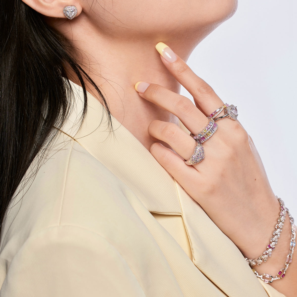 [ECHO ]Delicate Ebullient Heart Shape Wedding Ring