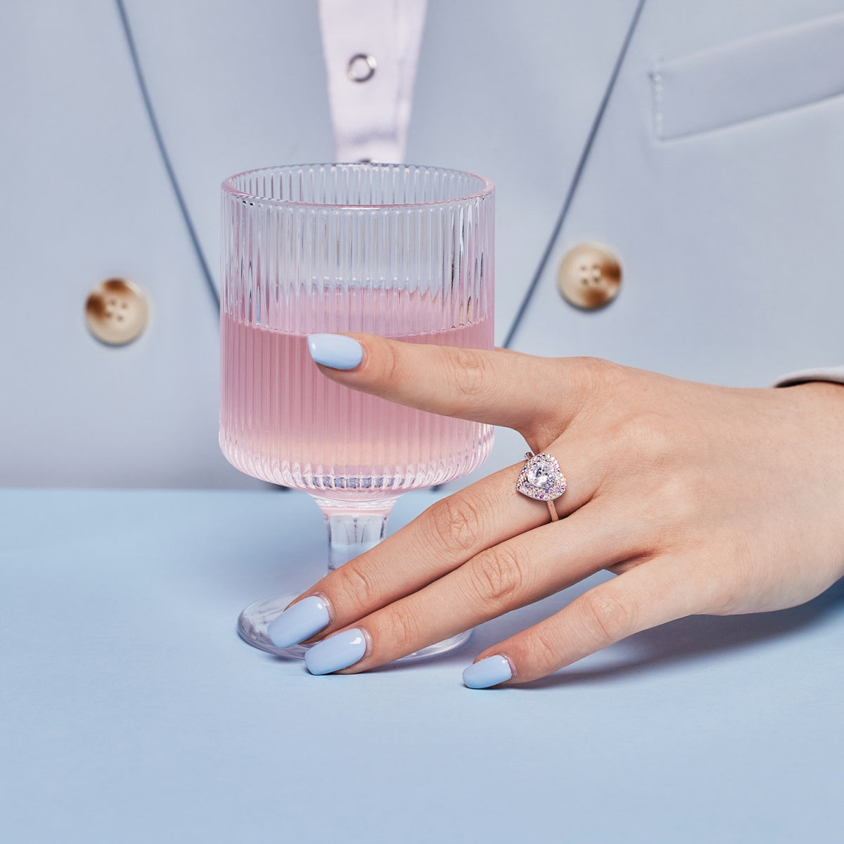 [ECHO ]Delicate Ebullient Heart Shape Wedding Ring