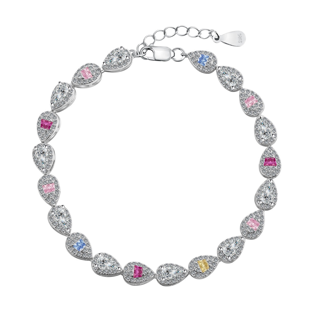 [ECHO ]0.25 Carat Radiant Water Drop Shape Daily Bracelet