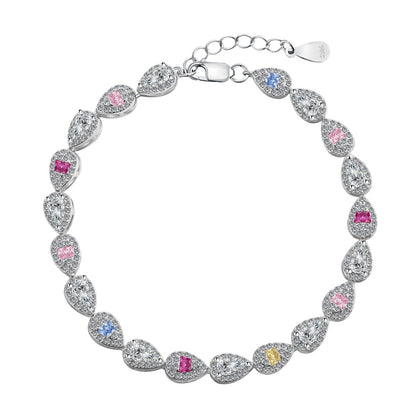 [ECHO ]0.25 Carat Radiant Water Drop Shape Daily Bracelet