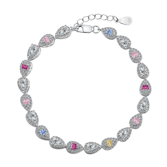 [ECHO ]0.25 Carat Radiant Water Drop Shape Daily Bracelet
