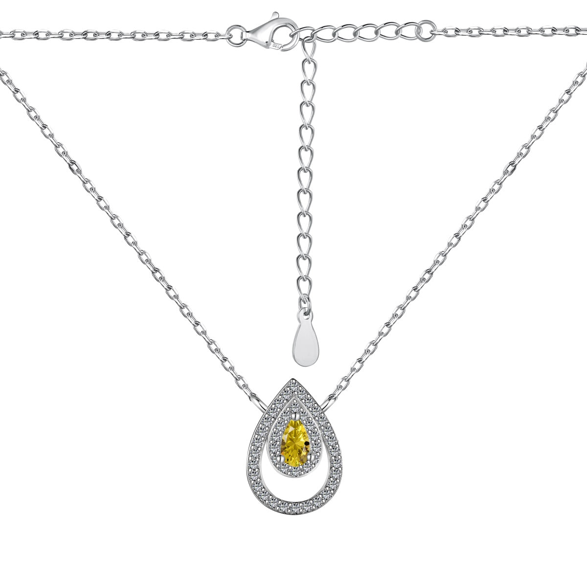 [ECHO ]Sparkling Pear Cut Necklace