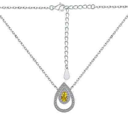 [ECHO ]Sparkling Pear Cut Necklace