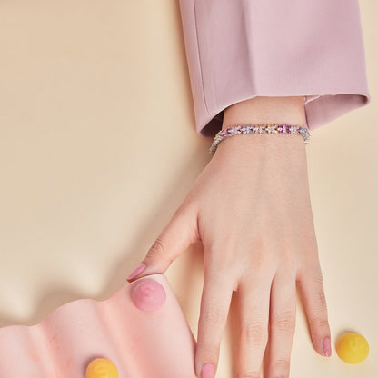 [ECHO ]Radiant Colorful Emerald Cut Party Bracelet