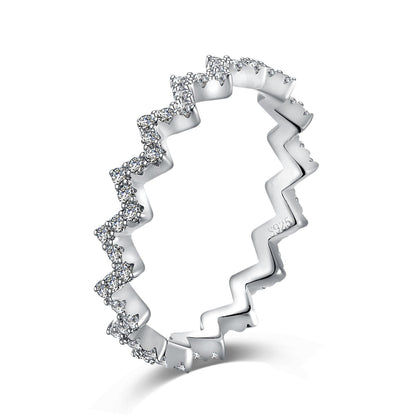 [ECHO ]Delicate Enchanting Wave Shape Daily Ring