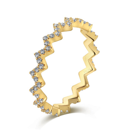 [ECHO ]Delicate Enchanting Wave Shape Daily Ring