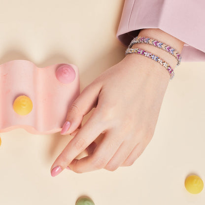 [ECHO ]Ornate Sparkling Round Cut Party Bracelet