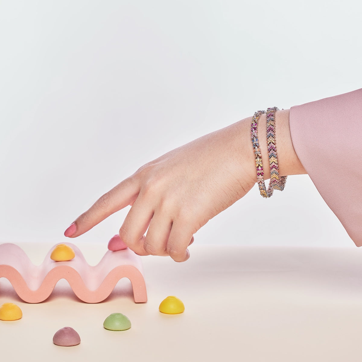 [ECHO ]Ornate Sparkling Round Cut Party Bracelet