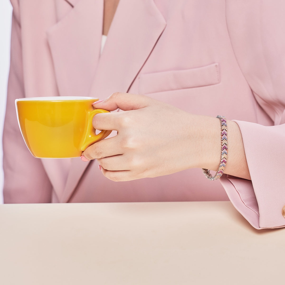 [ECHO ]Ornate Sparkling Round Cut Party Bracelet
