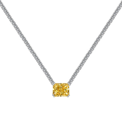 [ECHO ]4.0 Carat Elegant Radiant Cut Necklace
