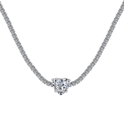 [ECHO ]2.0 Carat Sparkling Tennis Heart Cut Necklace
