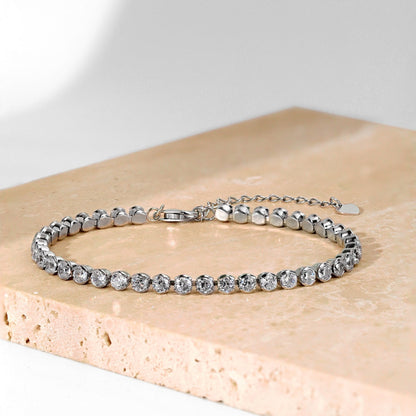 [ECHO ]Dazzling Sparkling Round Cut Daily Bracelet