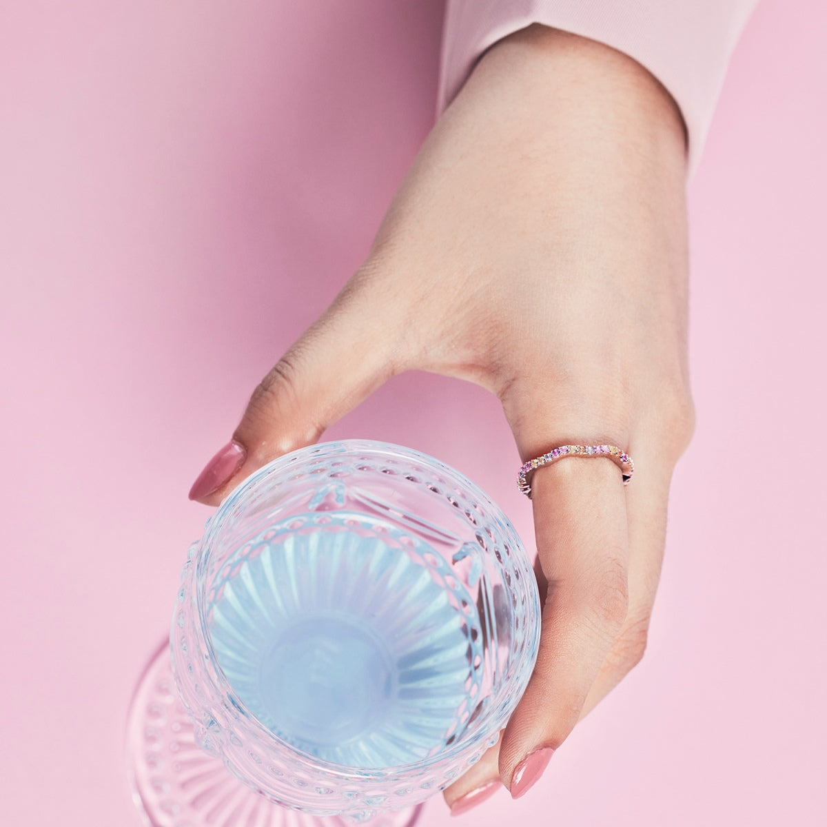 [ECHO ]Dainty Colorful Round Cut Party Ring